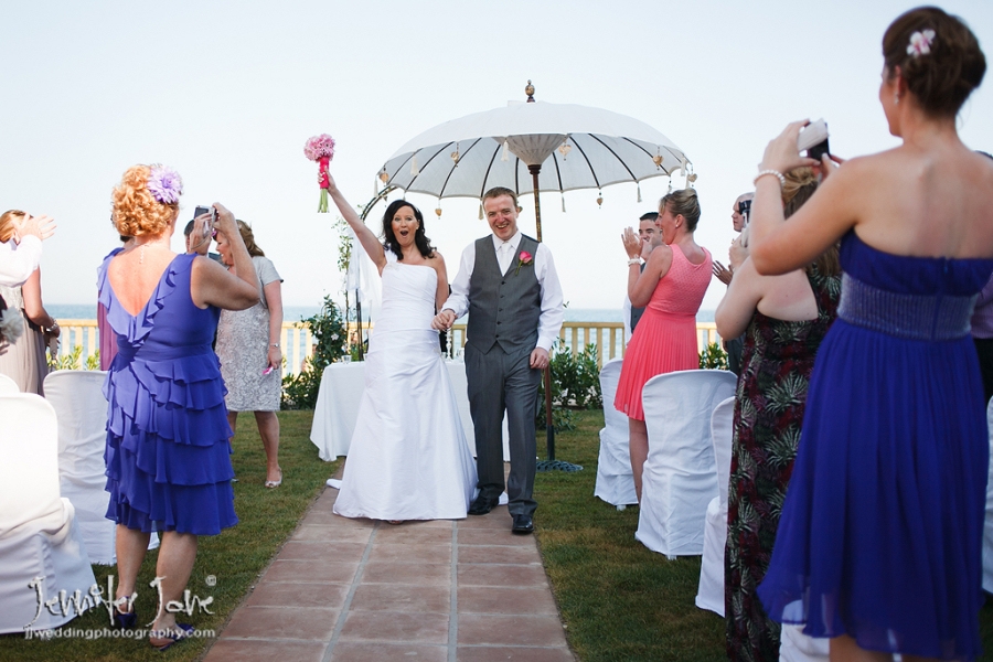 wedding on the beach at the hotel rincon anduluz puerto banns spain